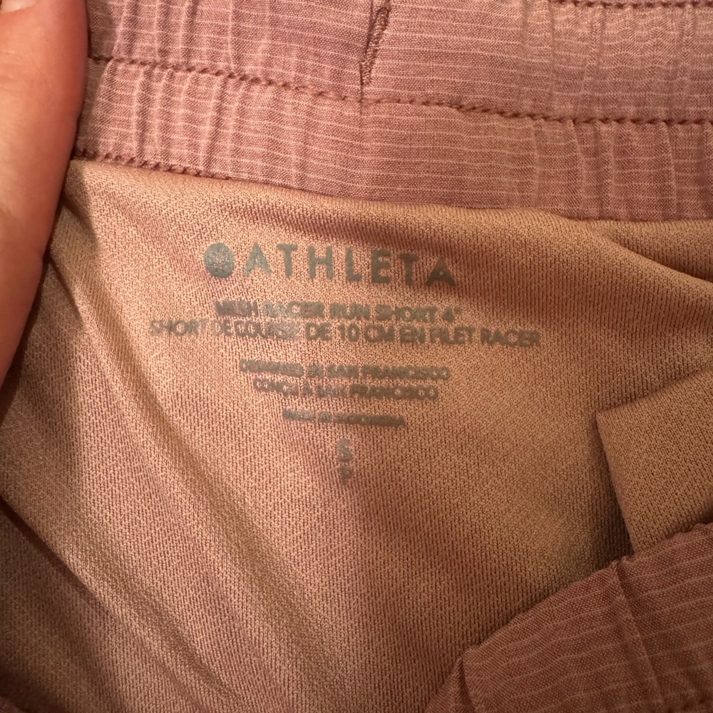 Women's Mauve pink Athleta shorts Shorts mesh racer run shorts 4” - Picture 8 of 8